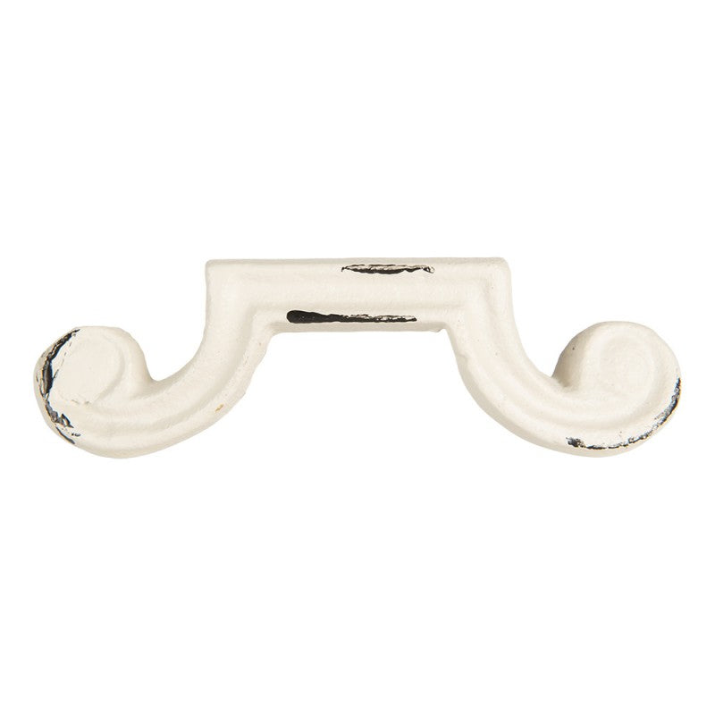 Maniglia per cassetto/pomello per mobili in stile Shabby Chic in ferro color bianco crema
