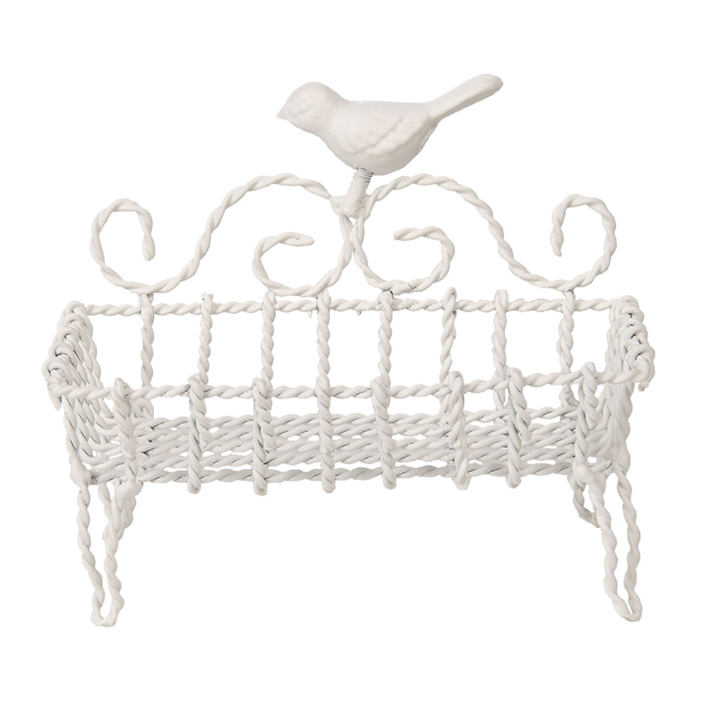 Portasapone in stile country in metallo con uccelli