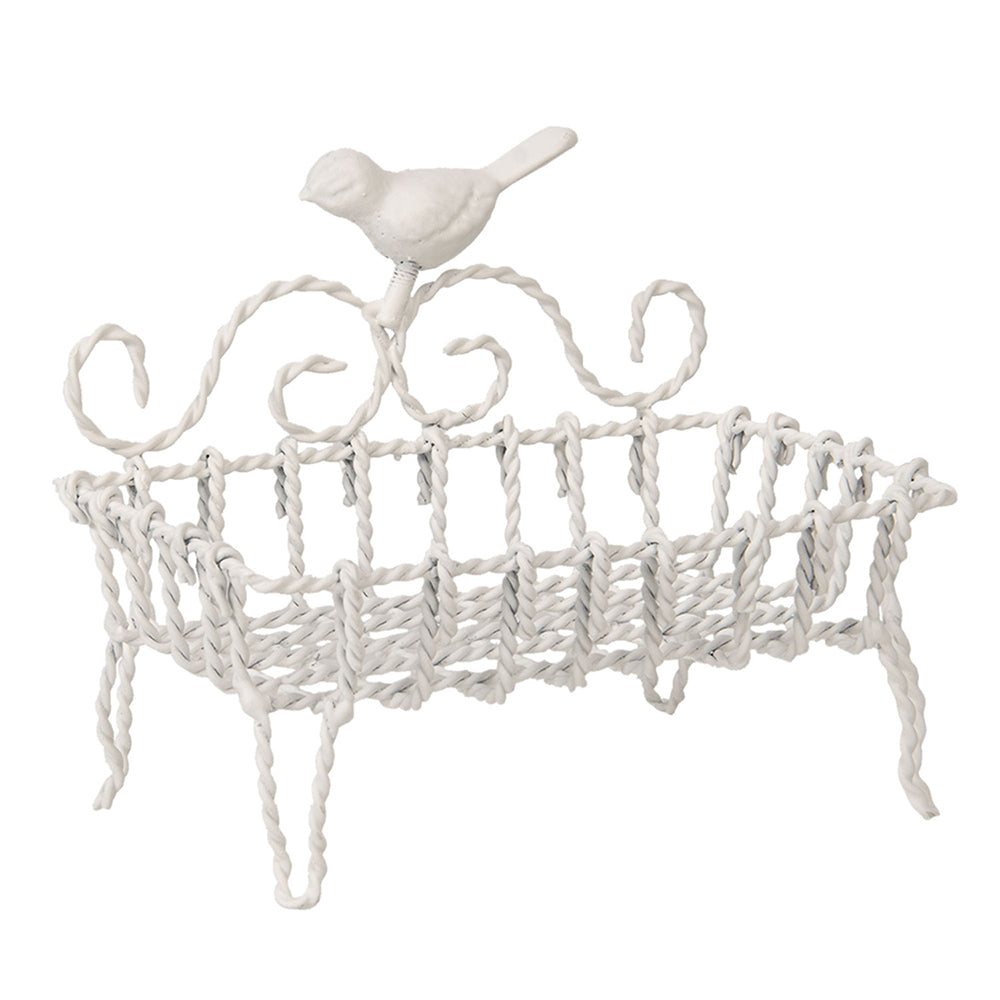 Portasapone in stile country in metallo con uccelli