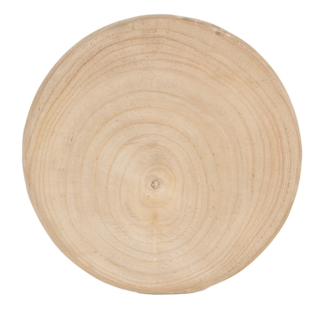 Sottobicchiere decorativo rotondo in legno in stile rustico