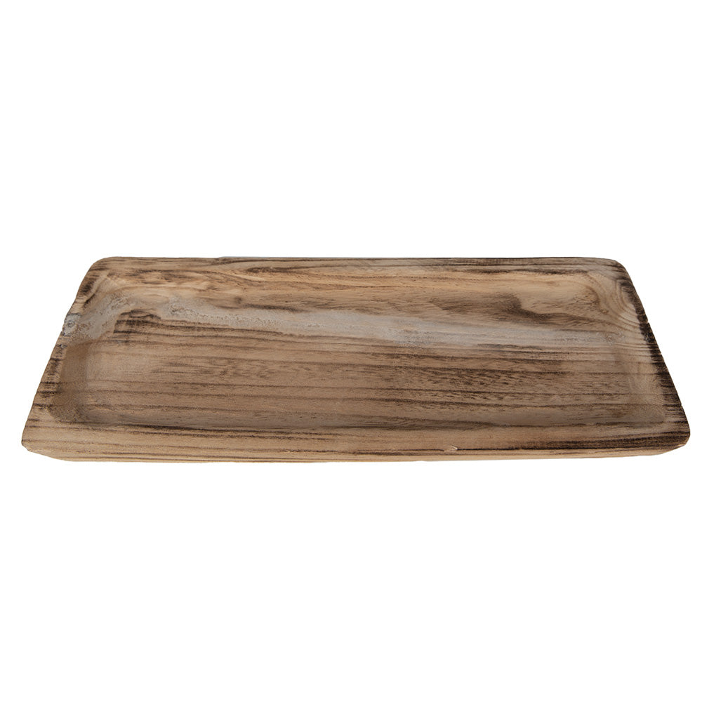 Ciotola/vassoio decorativo rettangolare in legno