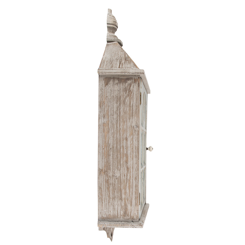 Mobiletto da parete Shabby Chic in legno grigio-verde