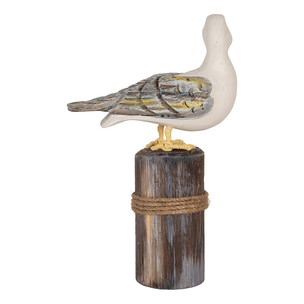 Gabbiani di legno in un set di due su un polder, decorazione marittima