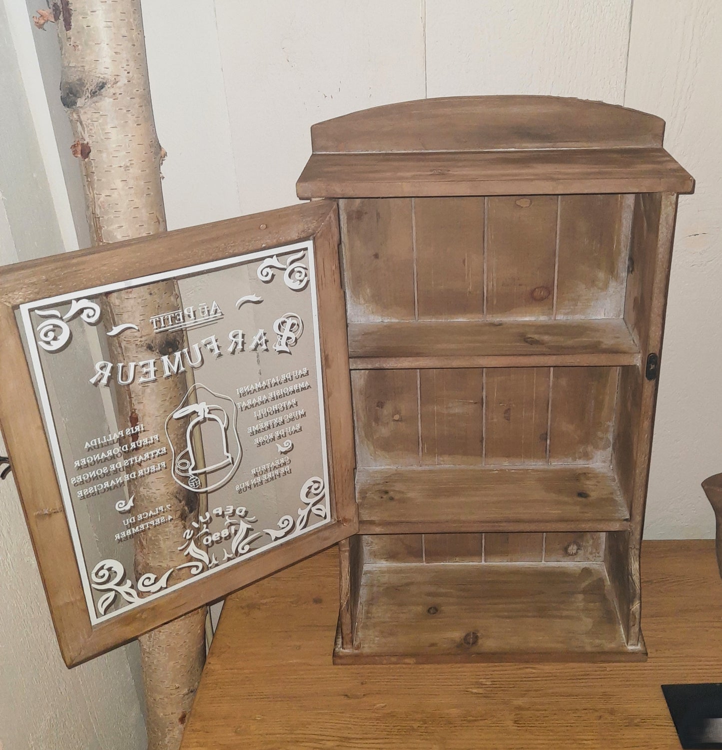 Mobiletto da parete / mobiletto sospeso / mensola da parete in legno marrone / stile country / Clayre &amp; Eef