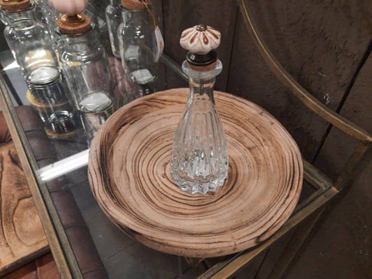 Ciotola/vassoio decorativo rotondo in legno