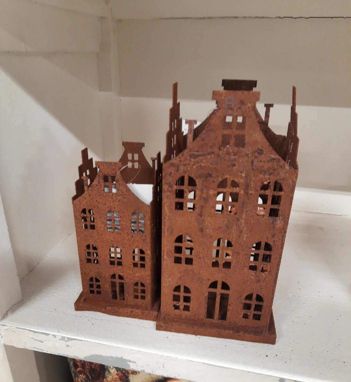 Garden decoration: Patina houses, set of 2