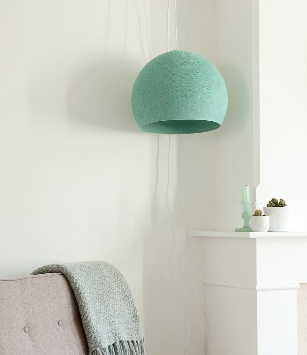 Lampada a sospensione/plafoniera in blu-verde, Cottonball