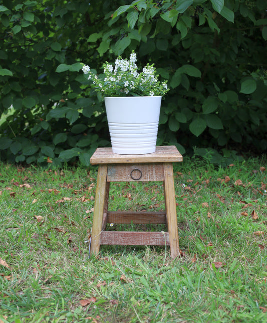 Blumenständer / Beistelltischchen aus Altholz