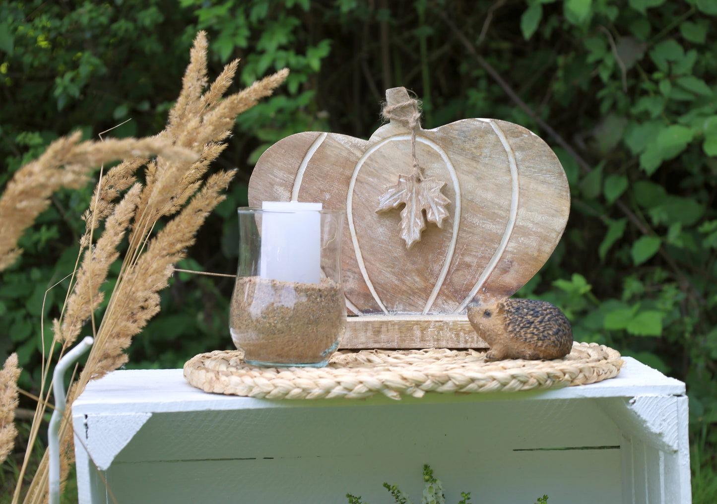 Figura di zucca in legno