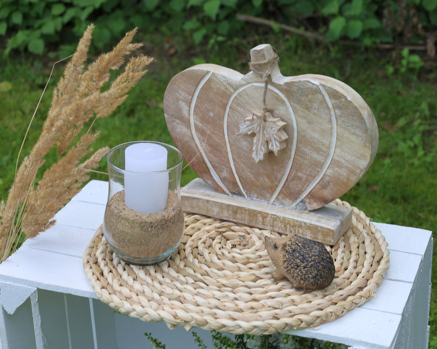 Figura di zucca in legno