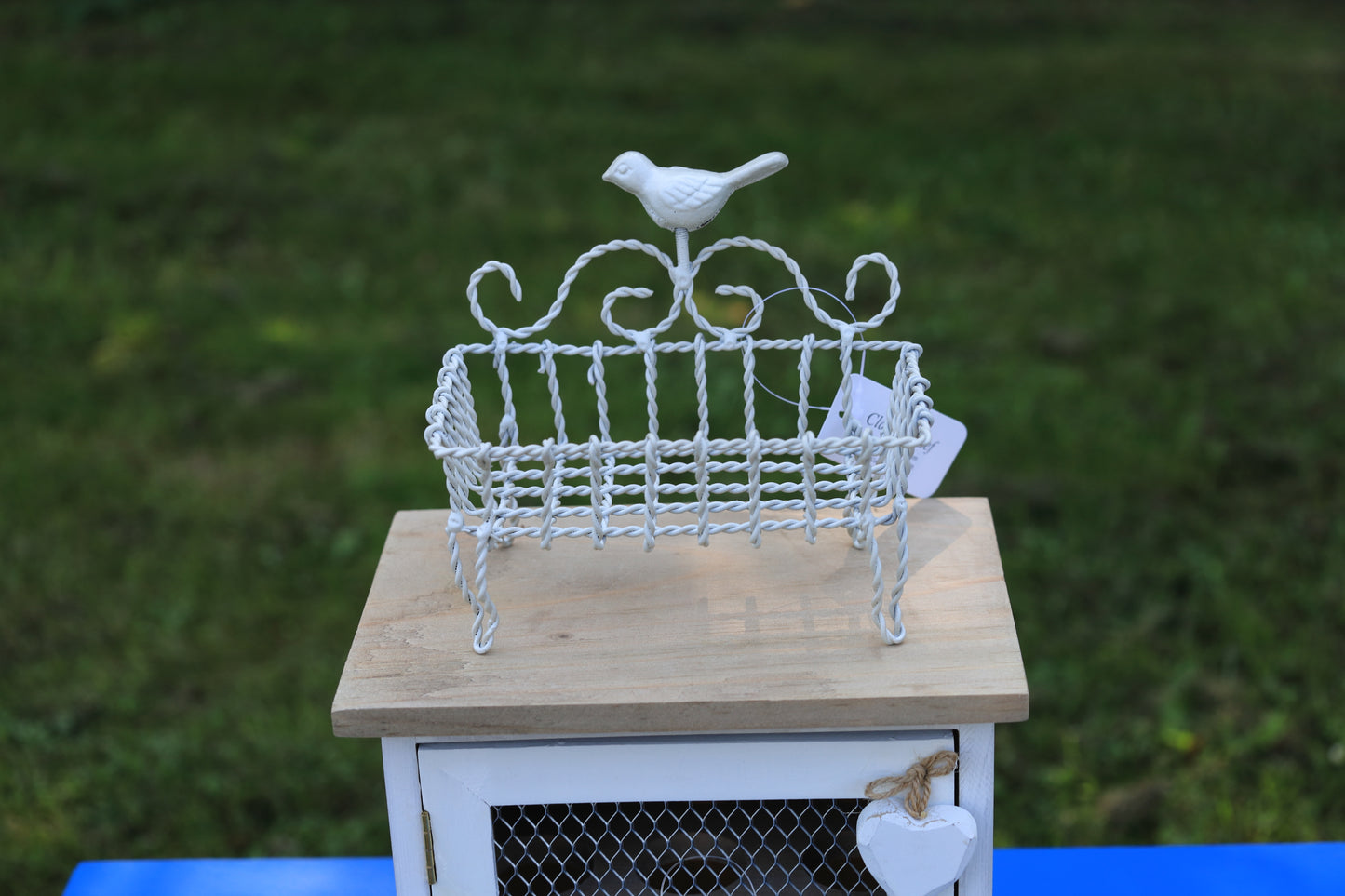 Portasapone in stile country in metallo con uccelli