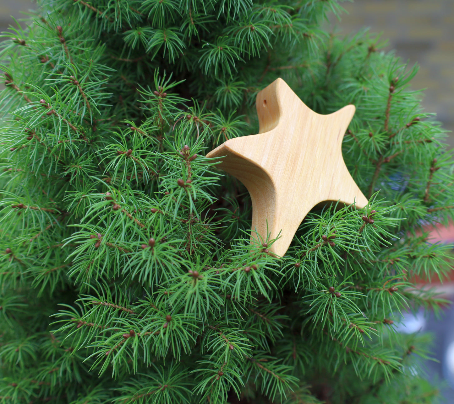 Set di 3 stelle in legno, decorazione natalizia