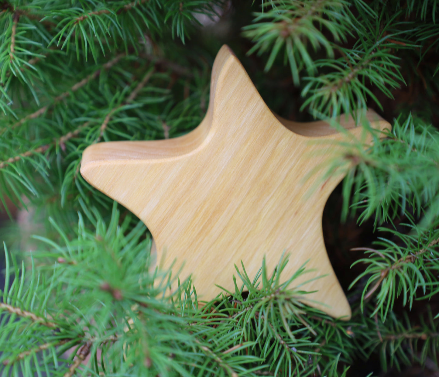 Set di 3 stelle in legno, decorazione natalizia