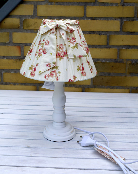 Paralume in cotone con romantico motivo a rose