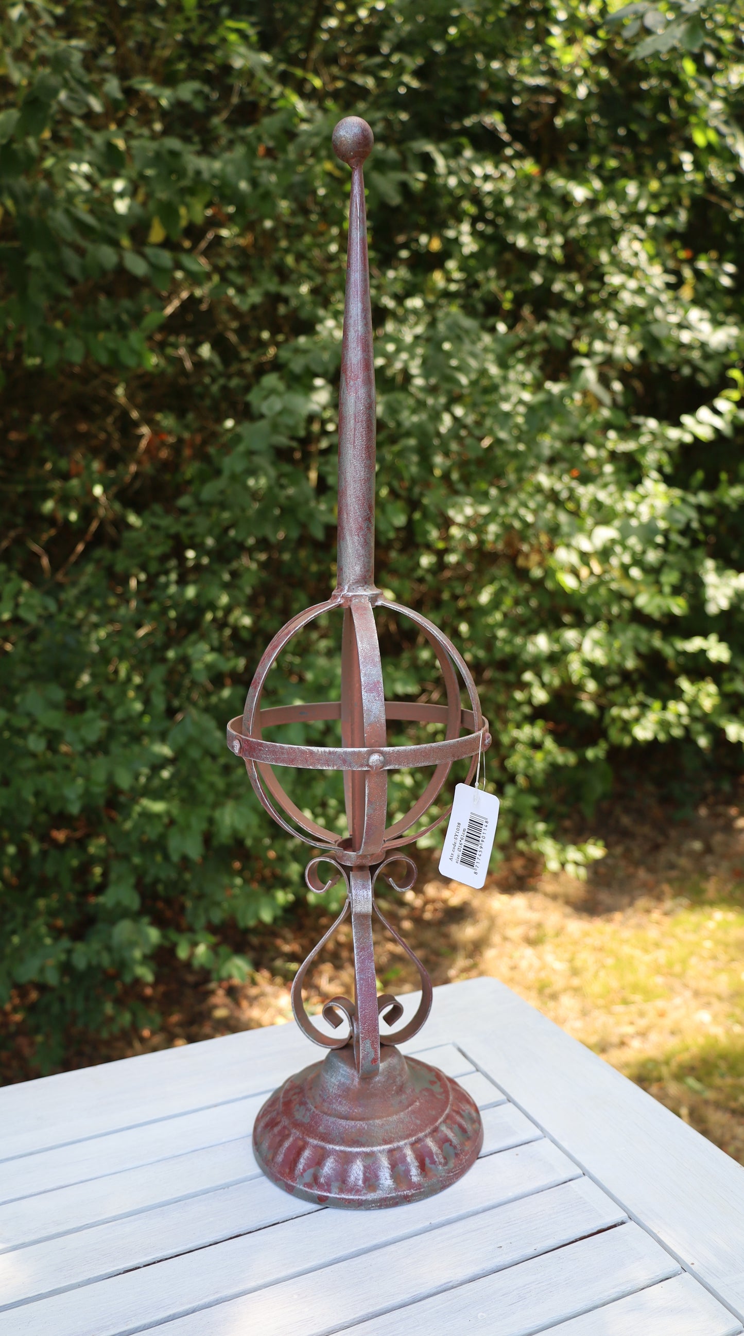 Obelisco decorativo da giardino in stile vintage in ferro