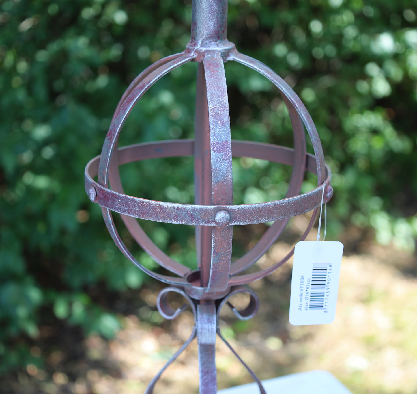 Obelisco decorativo da giardino in stile vintage in ferro
