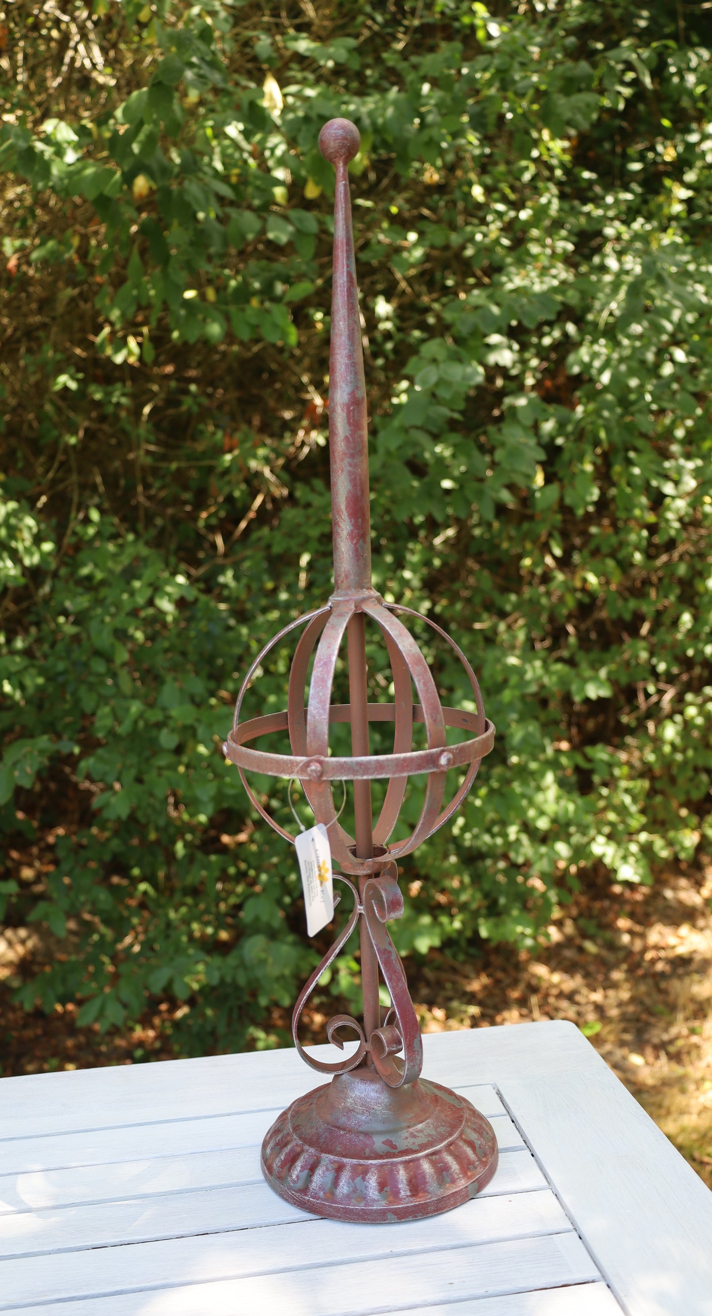 Obelisco decorativo da giardino in stile vintage in ferro