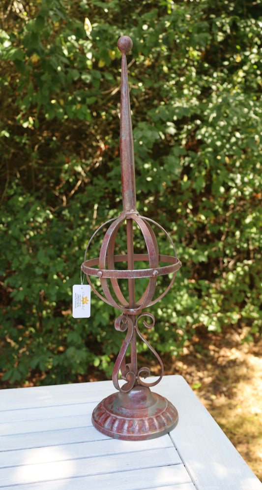 Obelisco decorativo da giardino in stile vintage in ferro