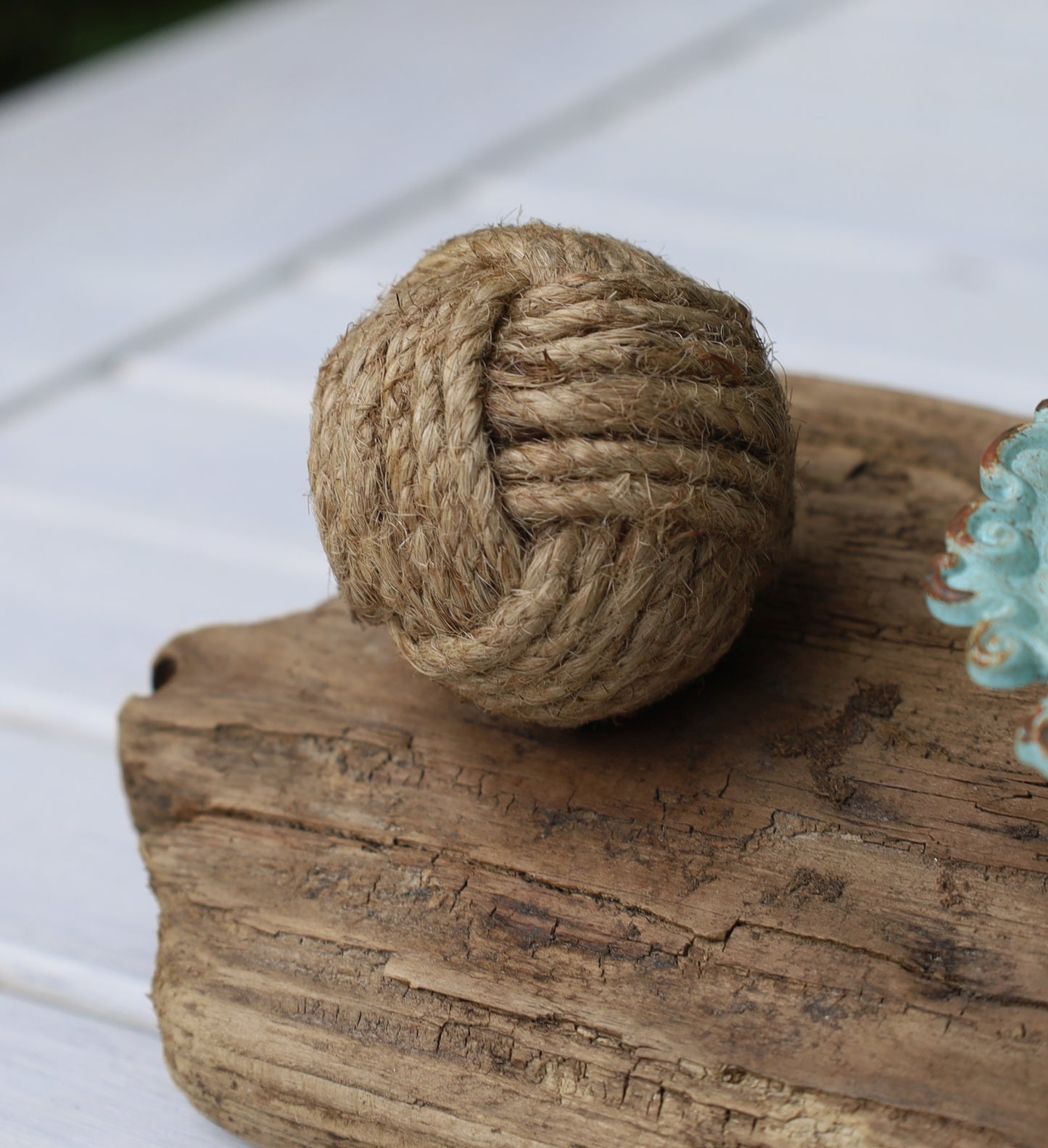 Pomello per mobili/maniglia per cassetti in stile marittimo: nodo di corda in juta 