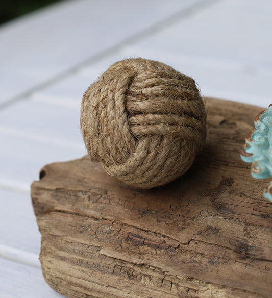 Pomello per mobili/maniglia per cassetti in stile marittimo: nodo di corda in juta 