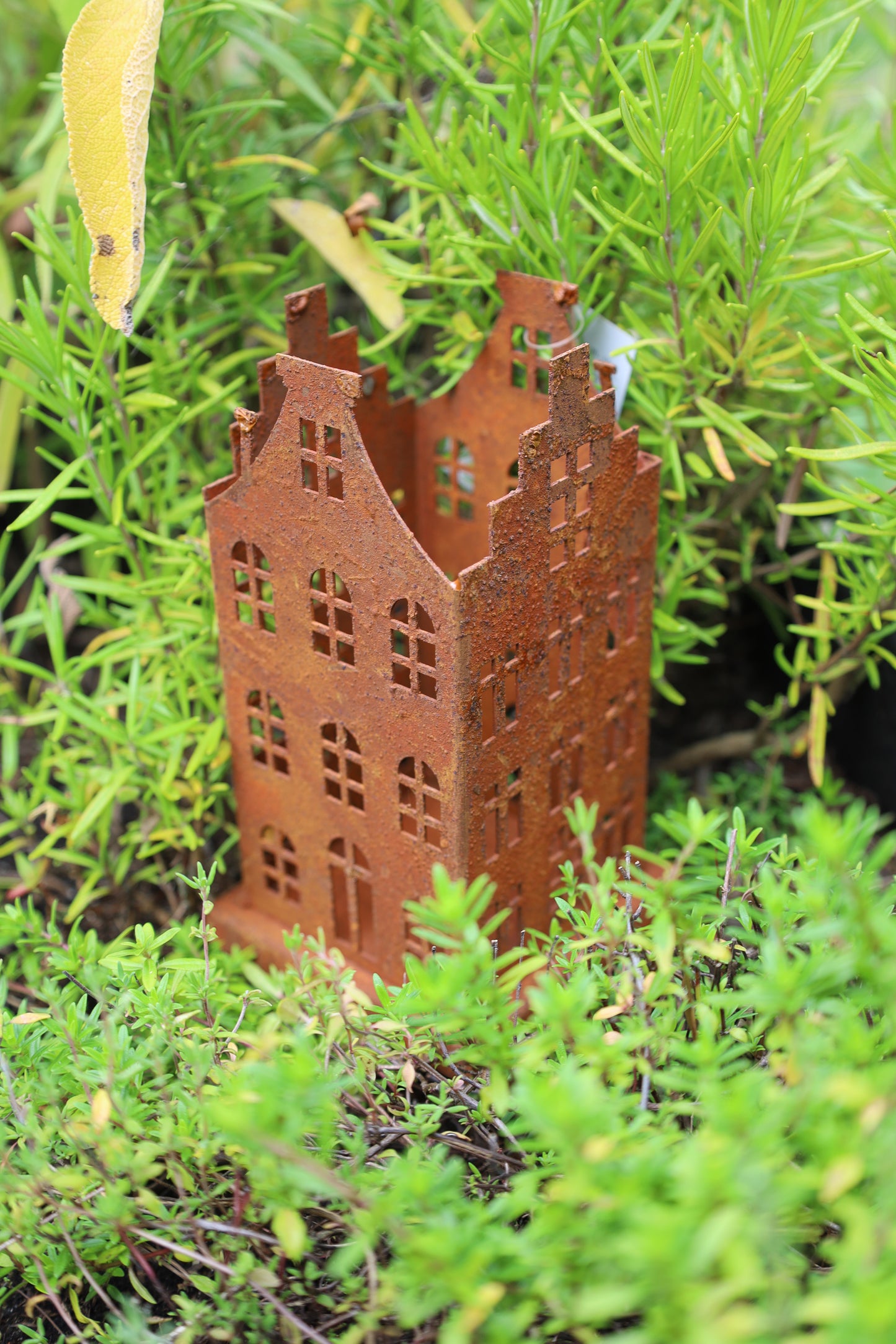 Garden decoration: Patina houses, set of 2