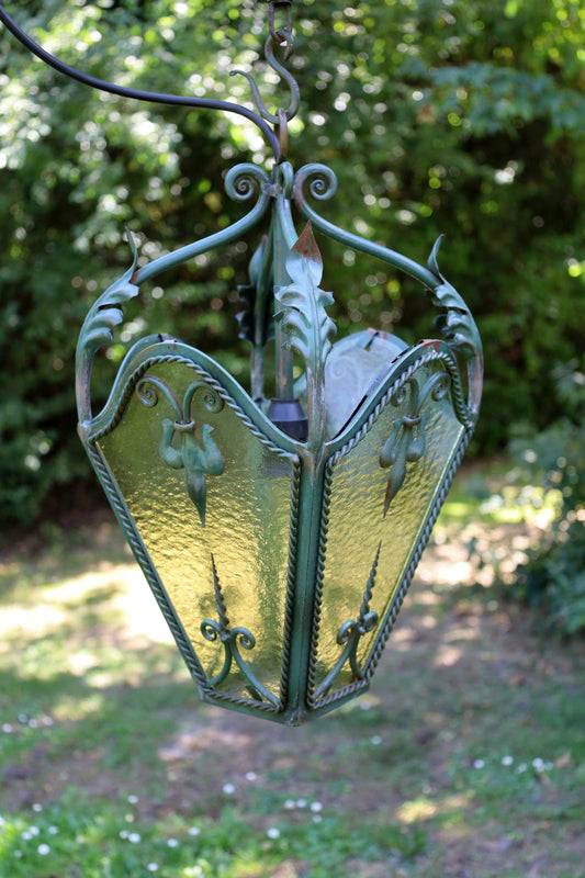 Antike Lampe / Pendelleuchte / Französische Foyer Laterne