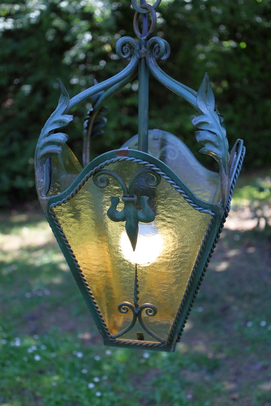 Antike Lampe / Pendelleuchte / Französische Foyer Laterne