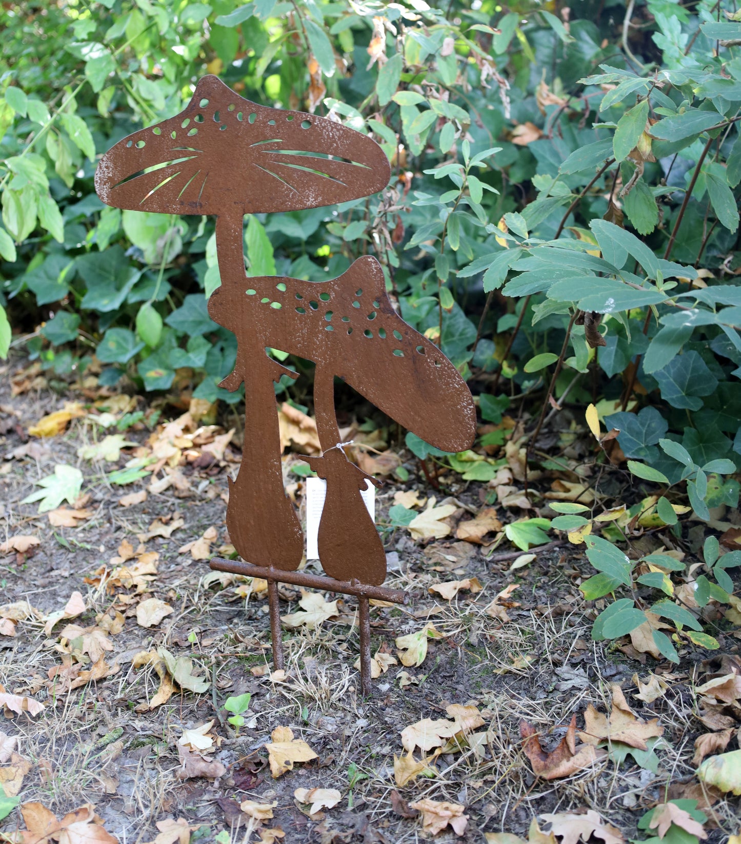 Grande picchetto da giardino a forma di fungo / picchetto da giardino in metallo, decorazione autunnale