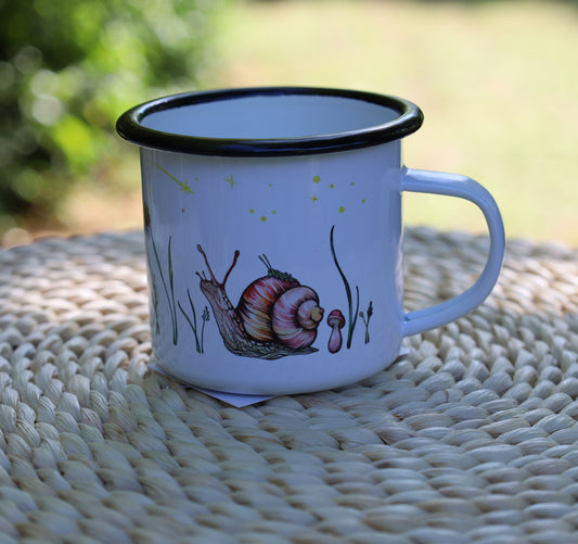 Tazza/boccale smaltato per attività all'aperto