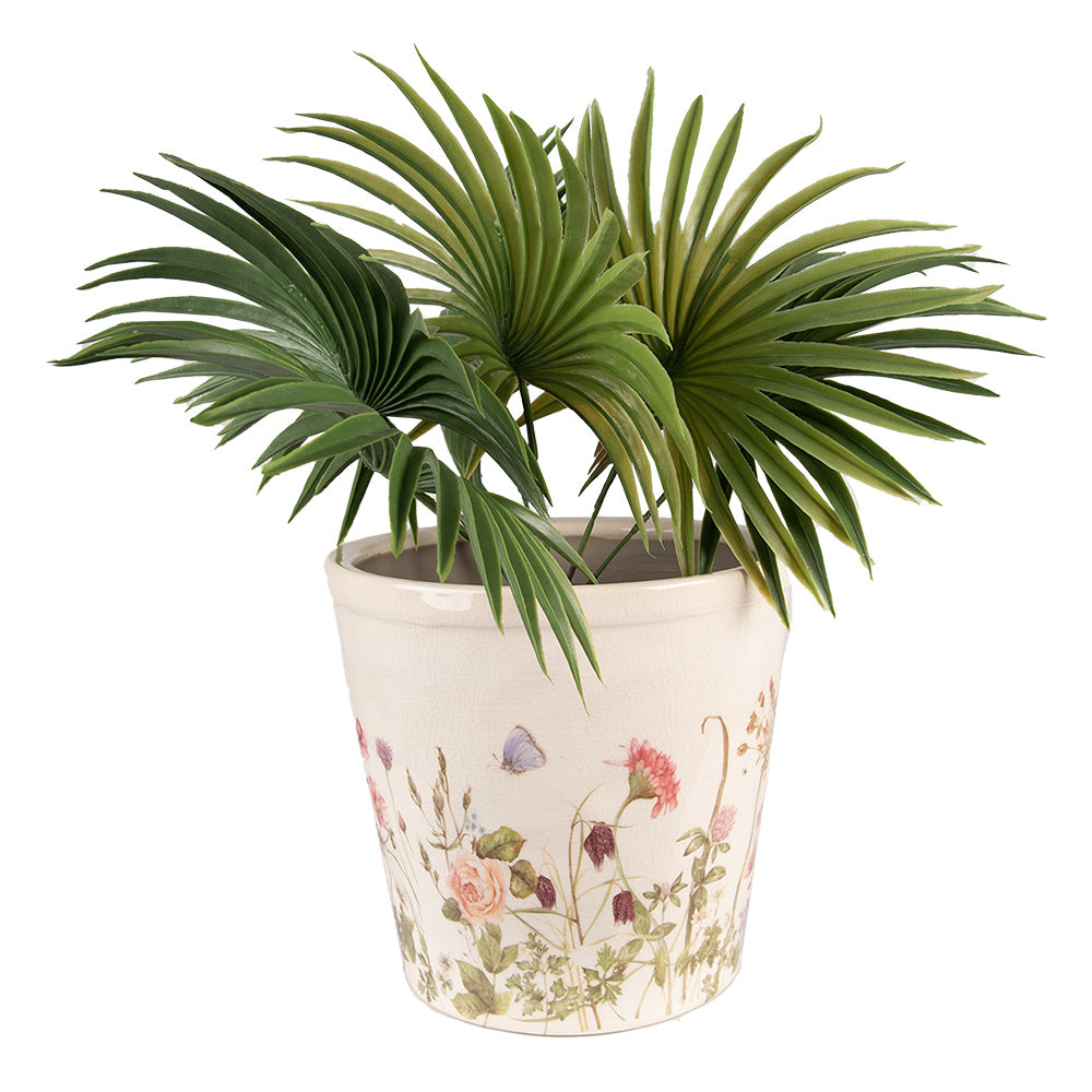 Vaso da fiori con motivo di prato primaverile