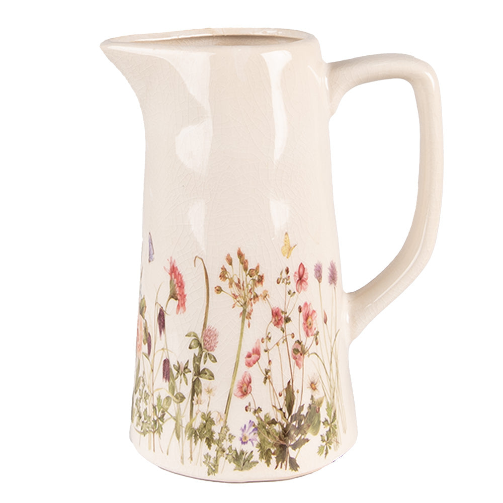 Vaso da fiori con motivo di prato primaverile