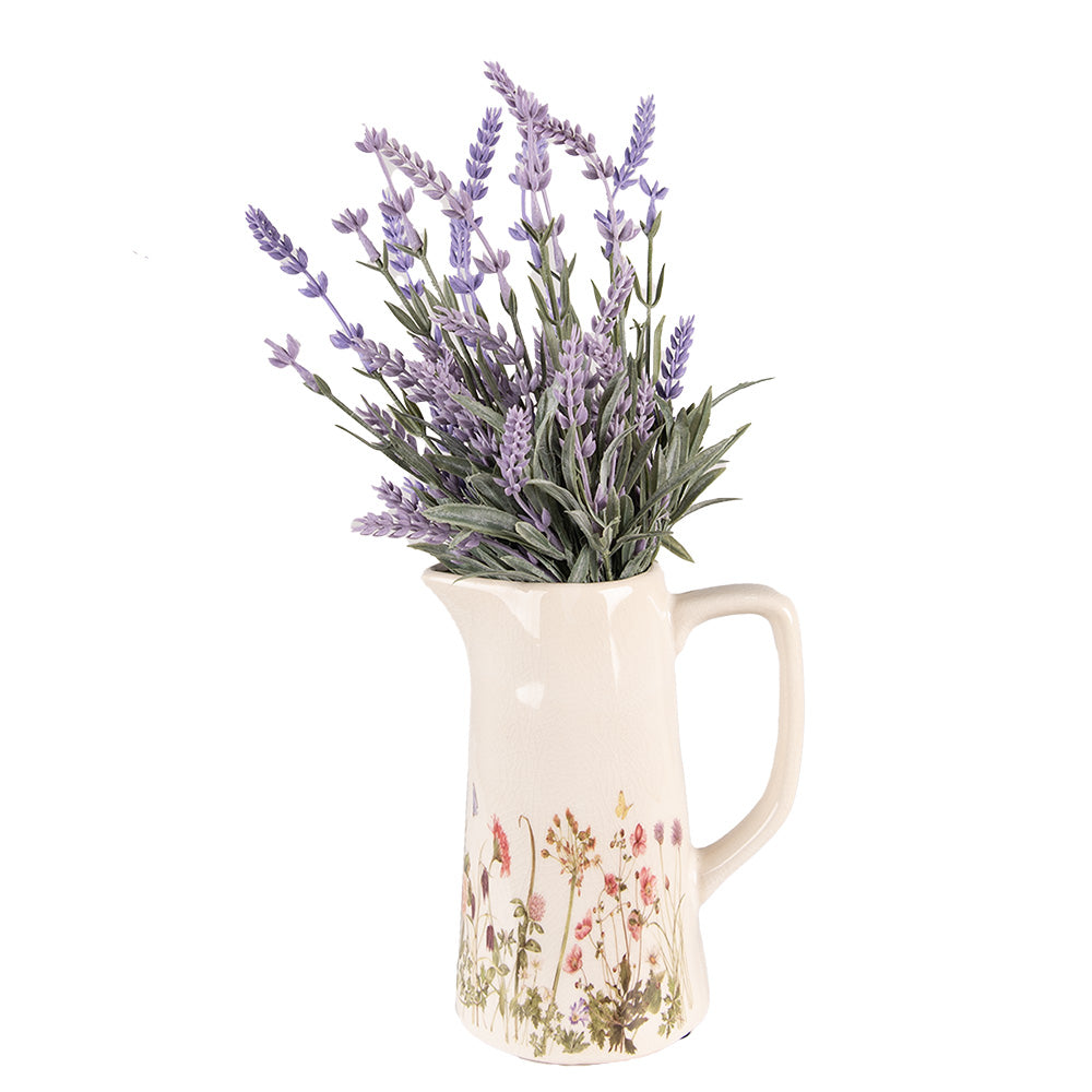 Vaso da fiori con motivo di prato primaverile
