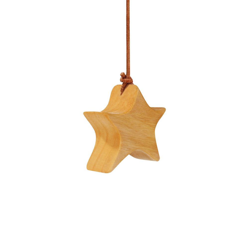 Set di 3 stelle in legno, decorazione natalizia
