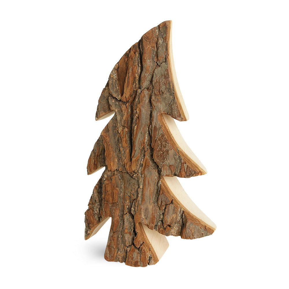 Albero di Natale rustico in legno di corteccia