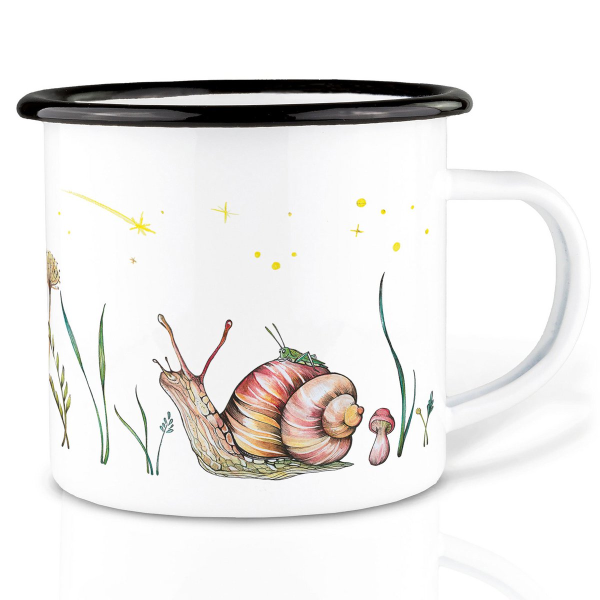 Tazza/boccale smaltato per attività all'aperto