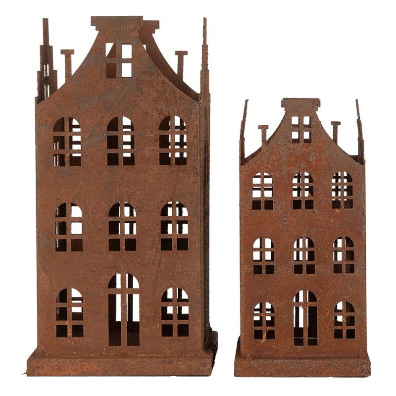 Garden decoration: Patina houses, set of 2