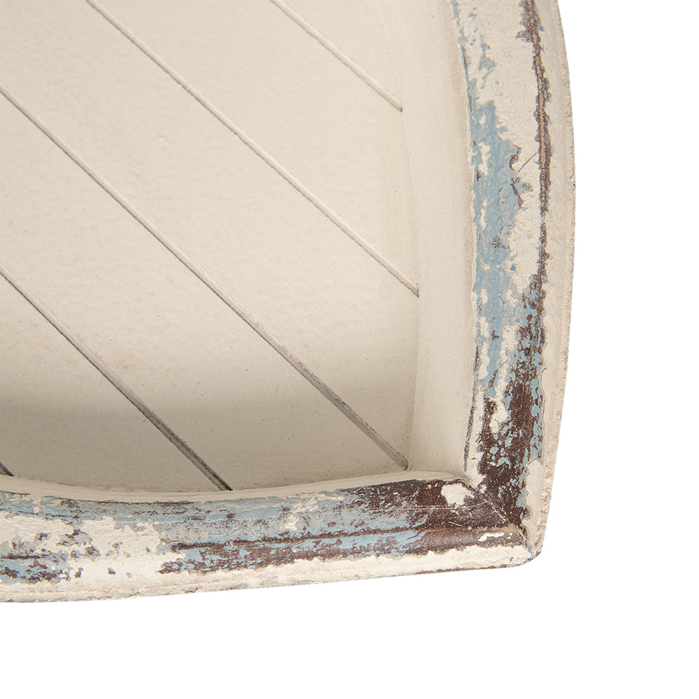 Beistelltisch Holz Weiß Shabby Chic Landhaus Klappbar Boot, Tischchen Clayre&Eef