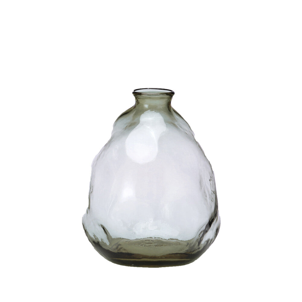 Vase Blumenvase Glas Grün organisch recycelt Landhaus Shabby, Mars&More