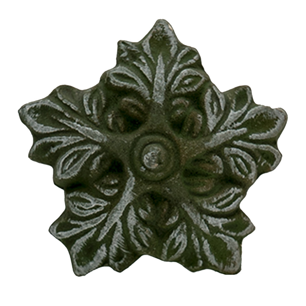 Pomello per mobili verde a forma di foglie