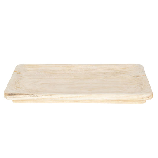 Vassoio rettangolare / ciotola decorativa in legno