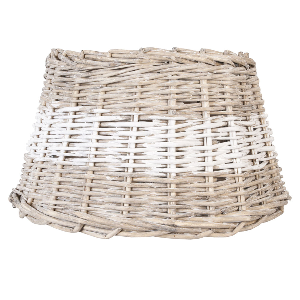 Paralume in rattan marrone/bianco, varie misure da combinare