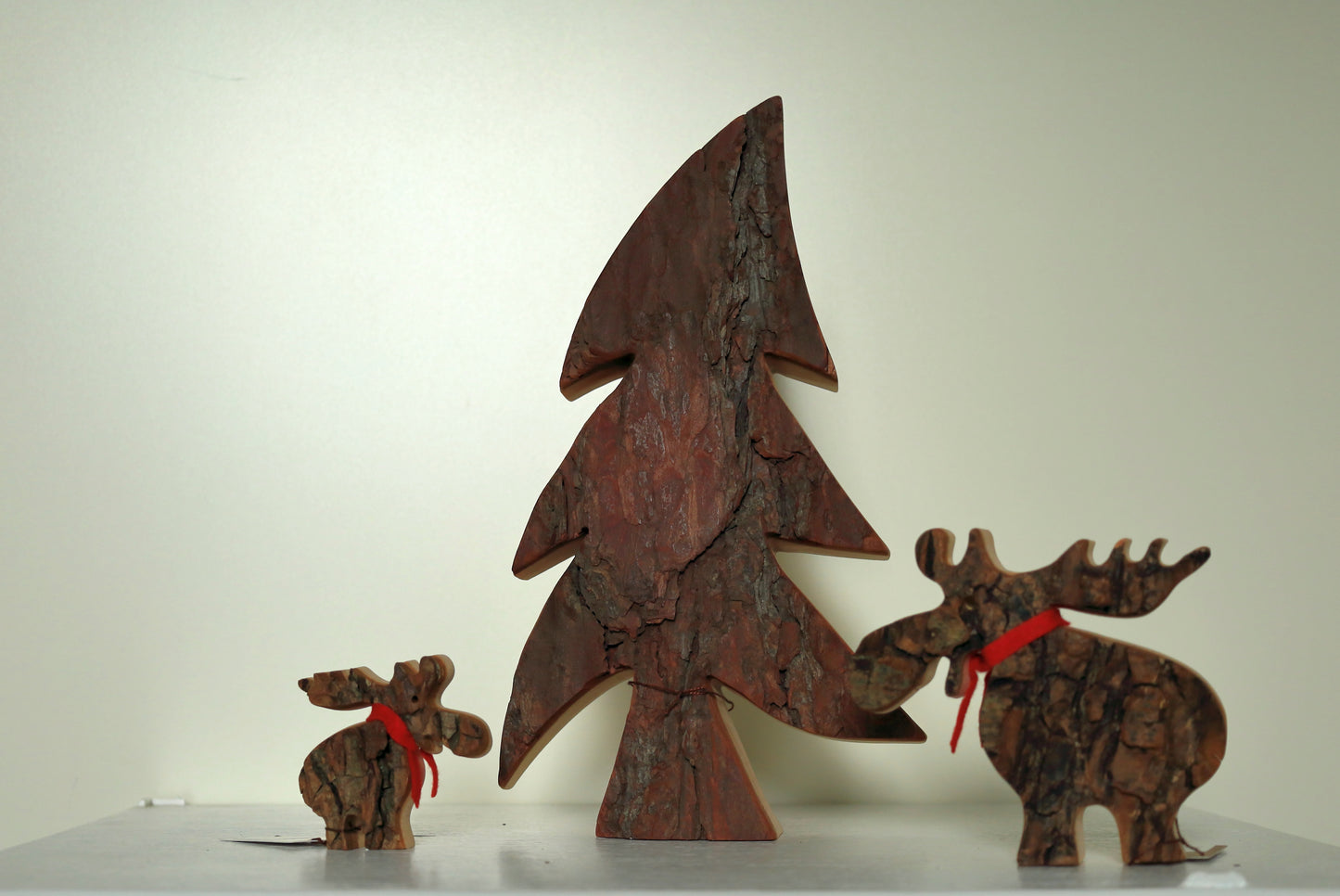 Albero di Natale rustico in legno di corteccia