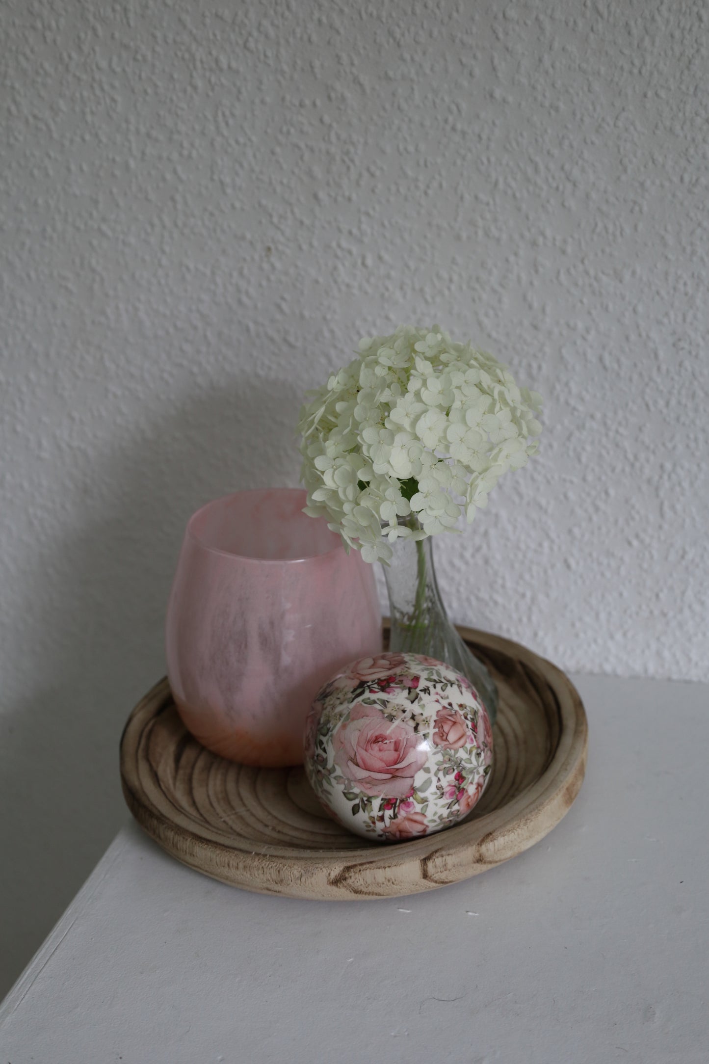 Palla decorativa con motivo a rosa