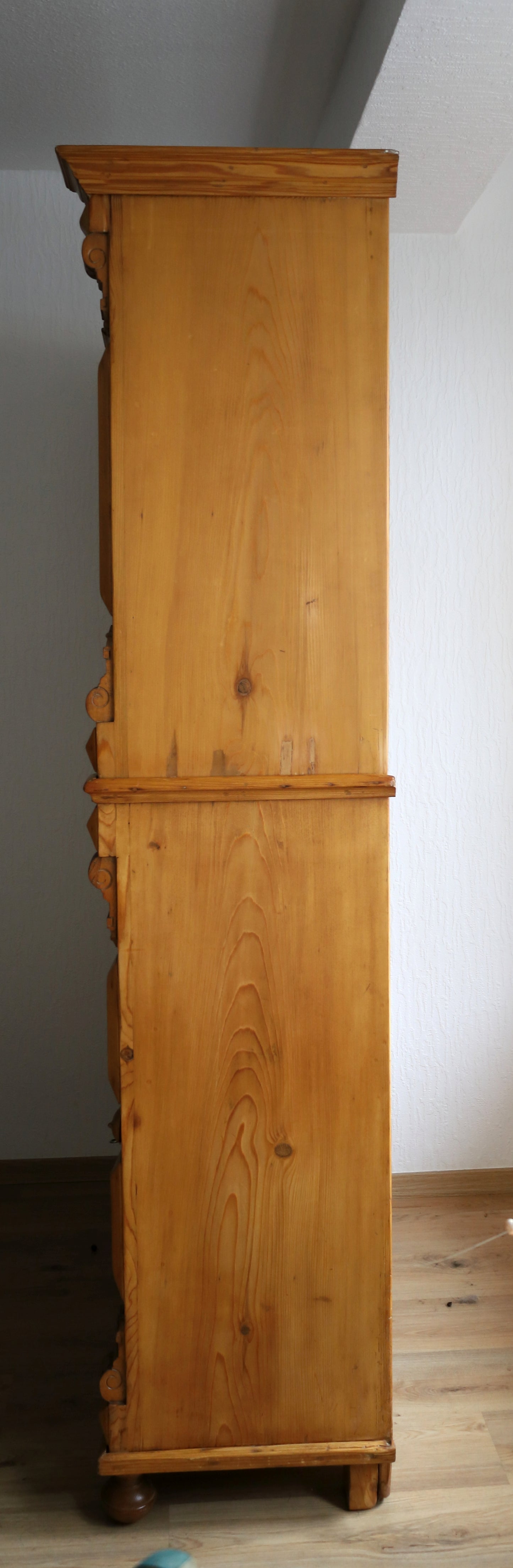 Antiker Sekretär Weichholz Schreibschrank Gründerzeit, restauriert, wohnfertig