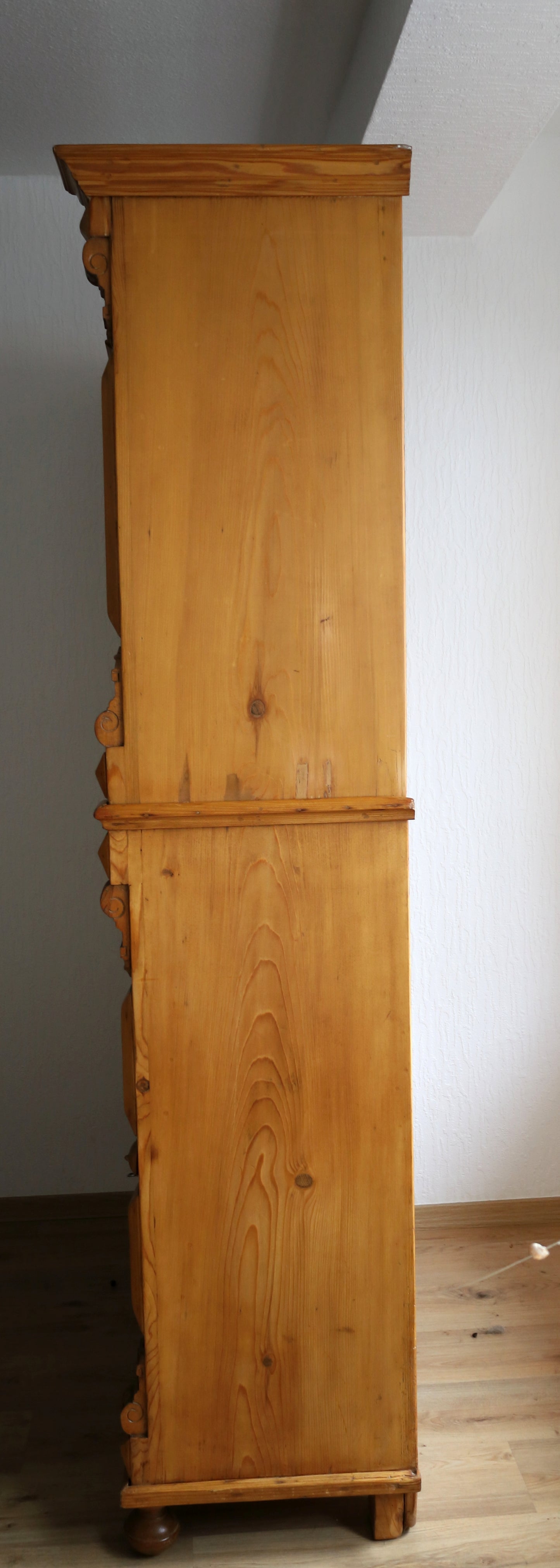 Antiker Sekretär Weichholz Schreibschrank Gründerzeit, restauriert, wohnfertig