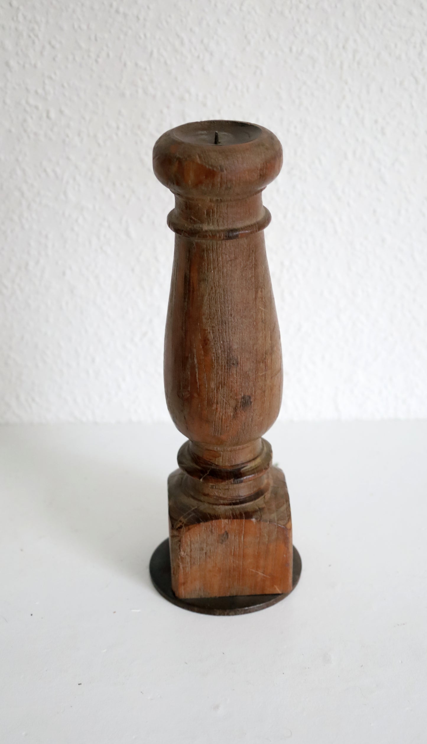 Portacandele / portacandele unico realizzato in legno di recupero