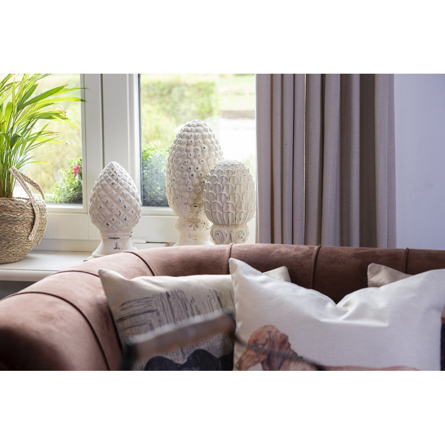 Pigne in terracotta, decorazione da giardino in stile country