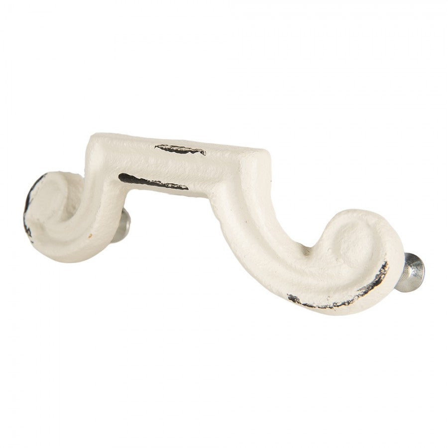 Maniglia per cassetto/pomello per mobili in stile Shabby Chic in ferro color bianco crema