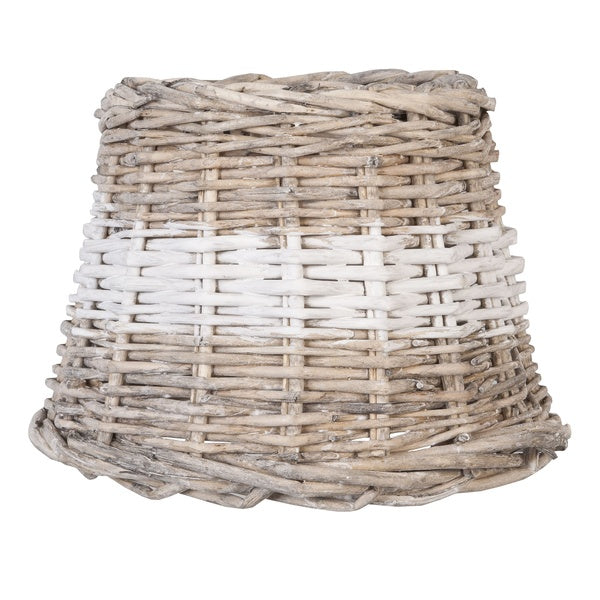 Paralume in rattan marrone/bianco, varie misure da combinare