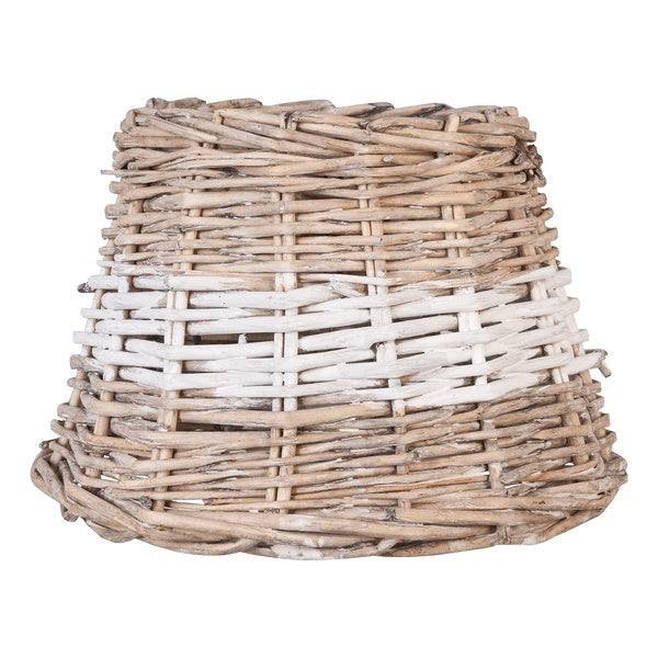 Paralume in rattan marrone/bianco, varie misure da combinare
